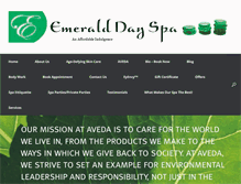 Tablet Screenshot of emeralddayspa.ca